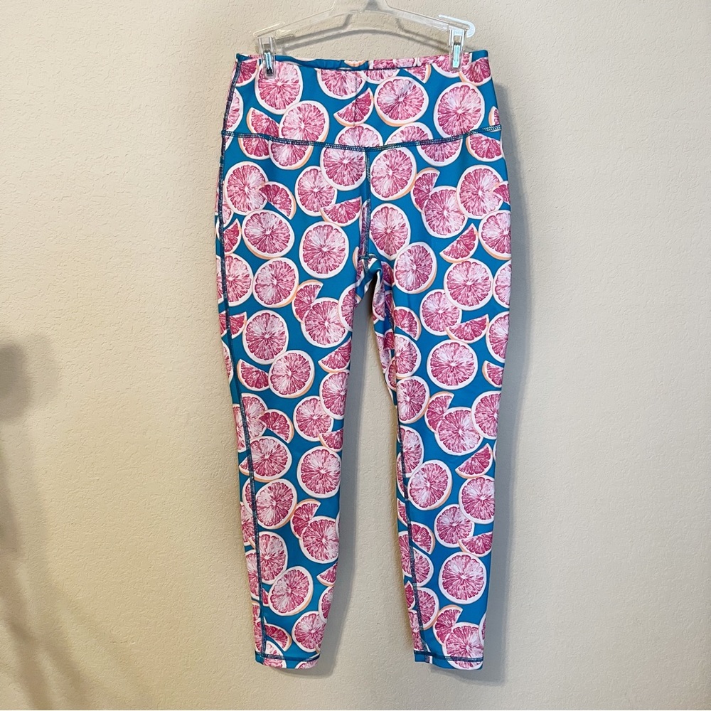 Crown and Ivy sport Turquoise Grapefruit Leggings